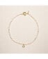 ფოტო #1 პროდუქტის 18K Gold Plated Freshwater Pearls with Smiley Face Charm - Hailey Necklace 17" For Women