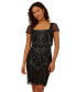 Women's Beaded Short-Sleeve Popover Dress