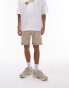 Topman – 2er-Pack eng geschnittene Chino-Shorts in Grau und Steinbeige