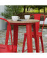 Фото #17 товара Dryden Indoor/Outdoor Bar Top Table, 23.75" Round All Weather Poly Resin Top With Steel Base