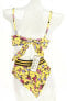 For Love & Lemons 242550 Womens Paulina Laced One Piece Yellow Floral Size XS