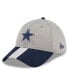 Фото #2 товара Men's Heather Silver Dallas Cowboys Stripe 39THIRTY Flex Hat
