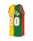 Фото #4 товара Men's Gary Payton Green, Gold Seattle SuperSonics Hardwood Classics 1995-96 Split Swingman Jersey