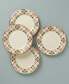 Фото #2 товара Holiday Plaid Porcelain Dinner Plates, Set Of 4