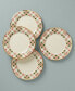 Фото #2 товара Holiday Plaid Porcelain Dinner Plates, Set of 4