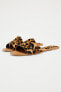 Фото #4 товара Animal print leather flat sandals