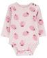 Фото #5 товара Baby Strawberry Ribbed Long-Sleeve Bodysuit NB