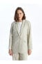 Фото #2 товара LCW Vision Düz Uzun Kollu Keten Görünümlü Kadın Blazer Ceket Ceket