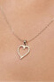 Фото #2 товара Gold heart pendant with clear crystals 249001 00462
