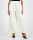 Women's Pleated Wide-Leg Cargo-Pocket Pants, Created for Macy's