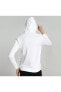 Kadın Beyaz Siyah Kapşonlu Ess Logo Hoodie Sweatshirt