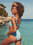 Фото #4 товара 4th & Reckless X Amaka Hamelijnck Elsie crinkle high rise bikini bottom in cornflower blue