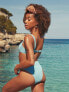 4th & Reckless X Amaka Hamelijnck Elsie crinkle high rise bikini bottom in cornflower blue