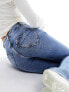 Фото #4 товара Miss Selfridge heart pocket flare jean in mid wash