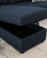Newton 82" Fabric 2 Piece Sleeper Sofa Sectional with Storage