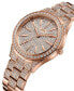 ფოტო #6 პროდუქტის Women's Cristal Diamond (1/8 ct. t.w.) Watch in 18k Rose Gold-plated Stainless-steel Watch 38mm