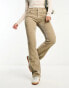 ONLY cord flared trousers in taupe