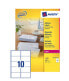 Фото #2 товара Avery Zweckform L7173-100 - White - Rounded rectangle - Permanent - DIN A4 - Paper - Laser