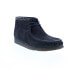 Фото #4 товара Clarks Wallabee Boot 26168811 Mens Blue Canvas Lace Up Chukkas Boots