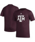 Фото #1 товара Men's Maroon Texas A&M Aggies Basics Secondary Pre-Game AEROREADY T-shirt