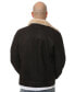 Men's Shearling Bomber Jacket, Washed Brown With Champagne Wool