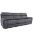 Фото #3 товара Hutchenson 3-Pc. Fabric Sectional with 3 Power Recliners and Power Headrests