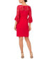 Фото #2 товара Women's Lace-Trim Bell-Sleeve Jersey Dress