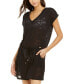 Фото #4 товара Платье для пляжа с капюшоном Calvin Klein burnout Drawstring, созданное для Macy's, Купальник