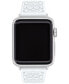 Фото #1 товара Ремешок для часов Coach белый Pearlized Signature C Silicone для Apple Watch 38, 40, 41 мм