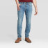 Фото #1 товара Men's Slim Fit Jeans - Goodfellow & Co Light Blue Wash 40x30