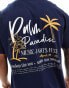 Фото #4 товара ASOS DESIGN oversized t-shirt in navy with palm paradise back print