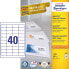 Фото #1 товара Avery Zweckform Avery 3657 - White - Rectangle - Permanent - 48.5 x 25.4 mm - A4 - Paper