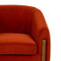 Armchair Red Natural Rubber wood Foam Fabric 82 x 77 x 74 cm