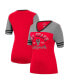 ფოტო #2 პროდუქტის Women's Red, Heathered Gray NC State Wolfpack There You Are V-Neck T-shirt