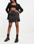 Фото #2 товара New Look satin split mini skirt in black