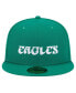 Фото #4 товара Men's Kelly Green Philadelphia Eagles Historic Wordmark 59FIFTY Fitted Hat