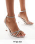 Фото #2 товара Simmi London Wide Fit Yeta barely there embellished sandals in silver