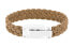 Фото #1 товара Light brown leather bracelet for men 279051