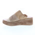 Фото #9 товара Miz Mooz Gianna P65003 Womens Brown Leather Slip On Wedges Sandals Shoes