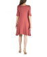 ფოტო #2 პროდუქტის Soft Flare T-Shirt Dress with Pocket Detail