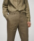 ფოტო #6 პროდუქტის Men's Slim-Fit 100% Linen Pants