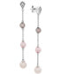 ფოტო #3 პროდუქტის Cultured Freshwater Pearl (6, 7 & 8mm) & Diamond Accent Drop Earrings in Sterling Silver