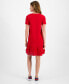 Фото #2 товара Women's Crewneck Short-Sleeve Embroidered Dress