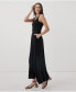 Фото #3 товара Women's Fit & Flare Open Back Maxi Dress