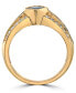 ფოტო #3 პროდუქტის EFFY® Sapphire (2-5/8 ct. t.w.) & Diamond (1/3 ct. t.w.) Ring in 14k Gold