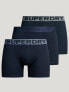 Superdry Cotton boxer pack of three eclipse navy