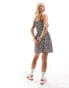 COLLUSION tennis mini dress in stripe