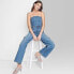 Фото #1 товара Women's Tube Cargo Denim Jumpsuit - Wild Fable Medium Wash S