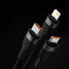 Kabel przewód 3w1 USB do USB-C / iPhone Lightning / micro USB 1.2m - czarny
