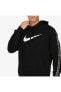 Фото #1 товара Толстовка мужская Nike Sportswear Repeat Fleece Erkek Siyah Kapüşonlu Sweatshirt